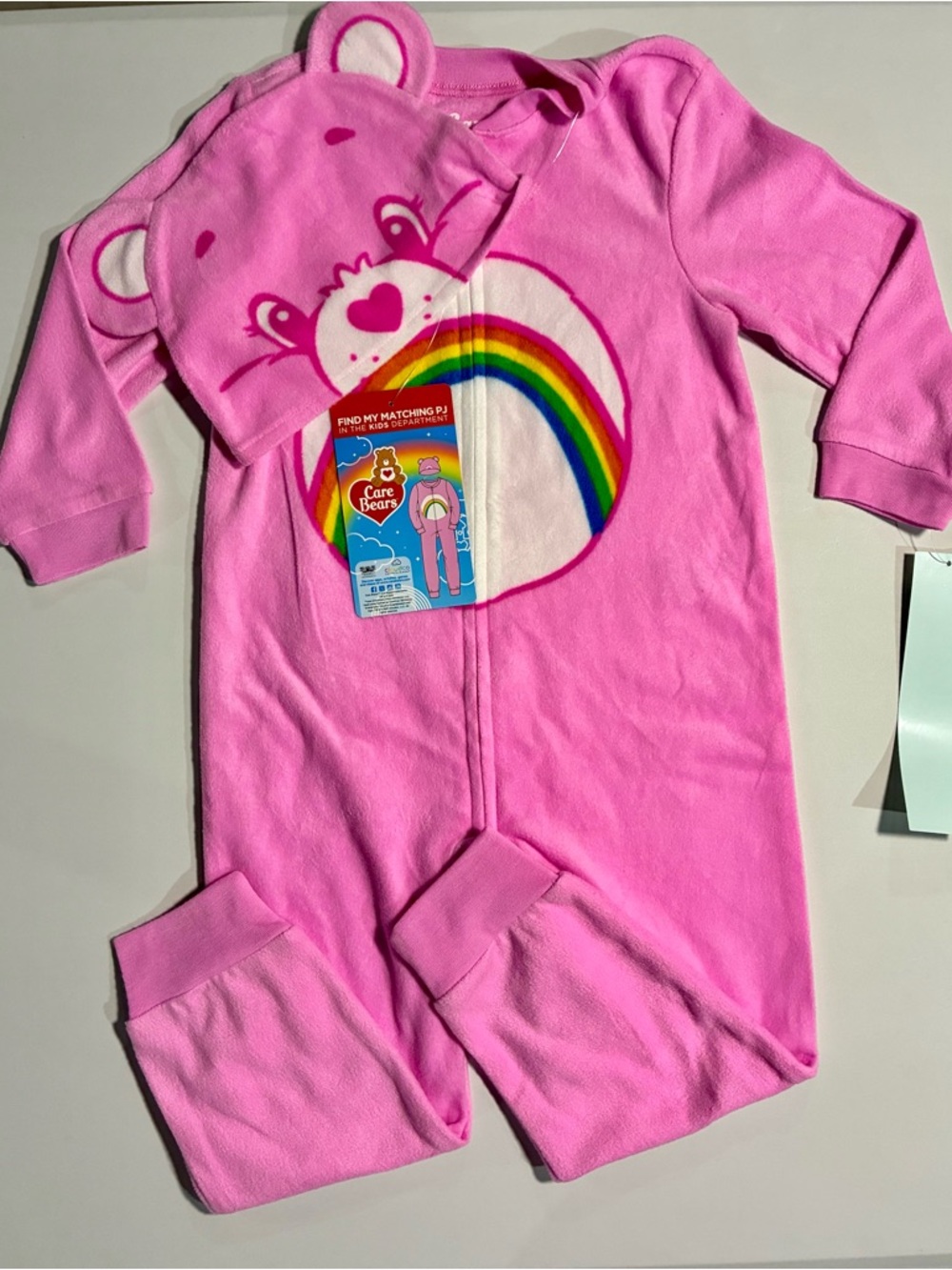 Care Bears Pink Rainbow One-Piece Pajamas